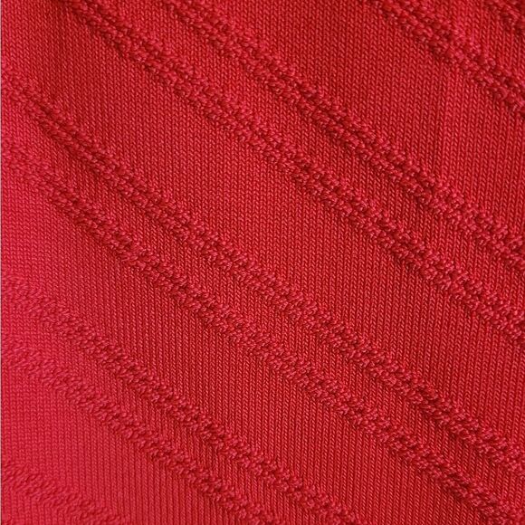 CACHE Elegant Fire Red Chevron Dress Size L - Picture 11 of 16